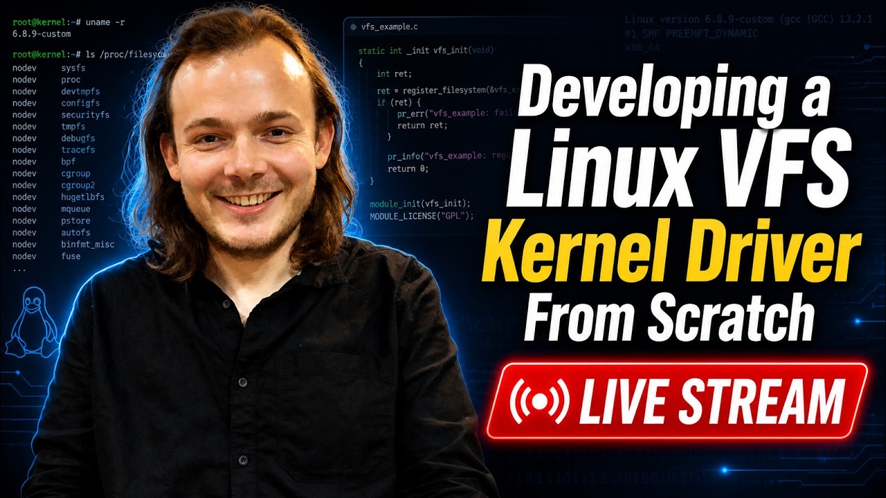 Developing a Linux VFS Kernel Driver From Scratch - YouTube