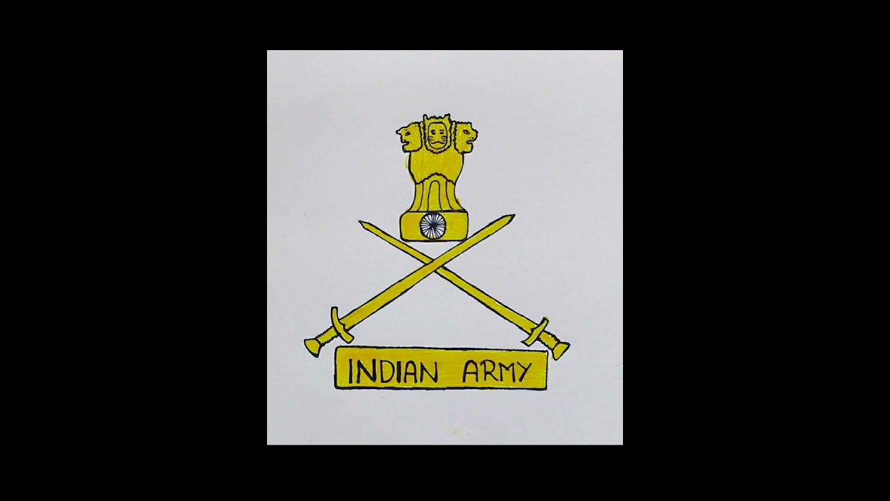 How to draw logo of indian army 🇮🇳🇮🇳 || Draw with ...