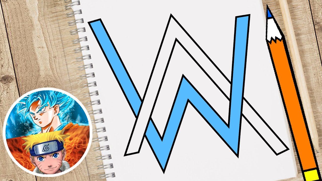 HOW TO DRAW THE ALAN WALKER LOGO STEP BY STEP - YouTube