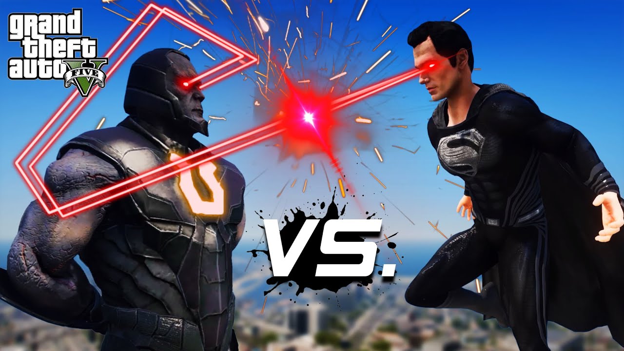 Darkseid omega beam vs superman heat vision