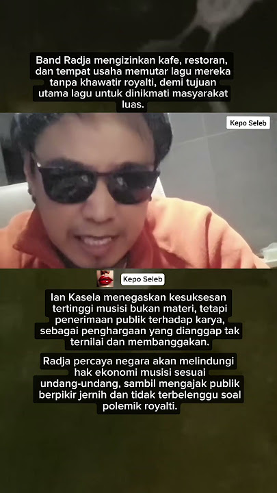 Royalti Tak Jadi Beban, Radja Percaya Negara Lindungi Hak Musisi #radja #iankasela