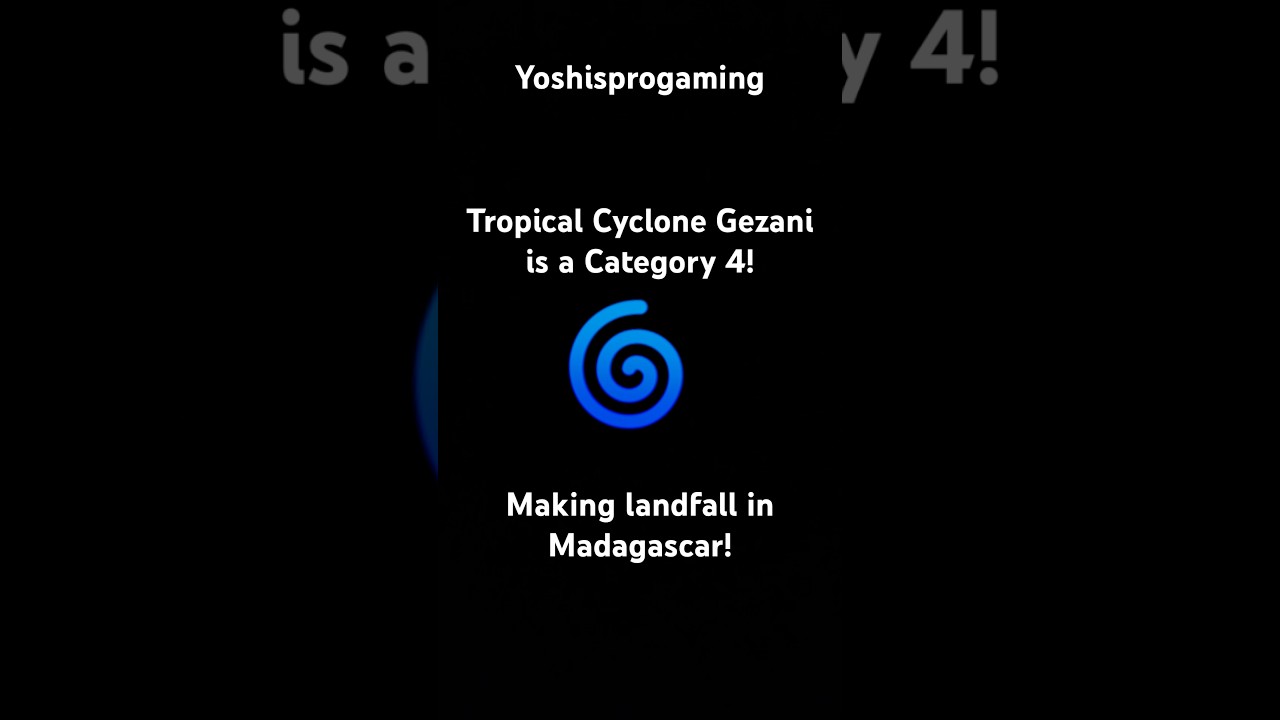 Tropical Cyclone Gezani is a Category 4!🌀