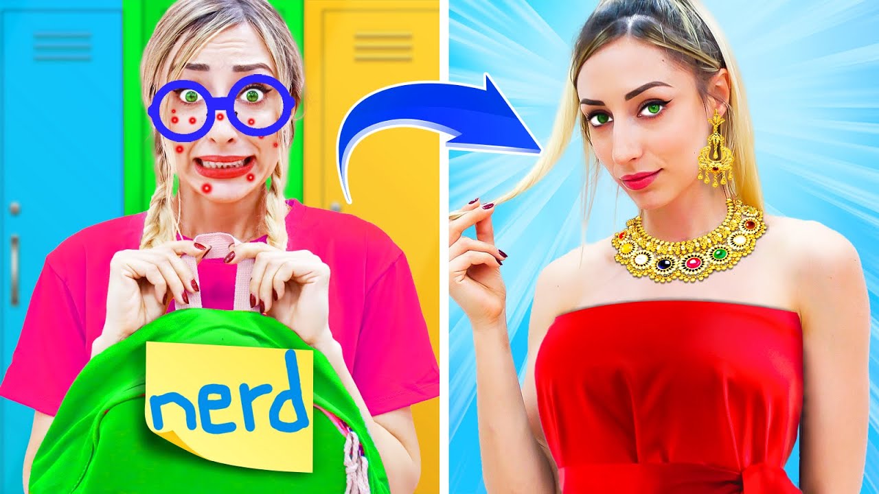 HACKS TO BECOME POPULAR AT SCHOOL | HOW TO GO FROM NERD TO MOST POPULAR STUDENT IN CLASS