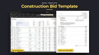 Construction Estimate Template in Excel: Price a Bid and Print the Proposal