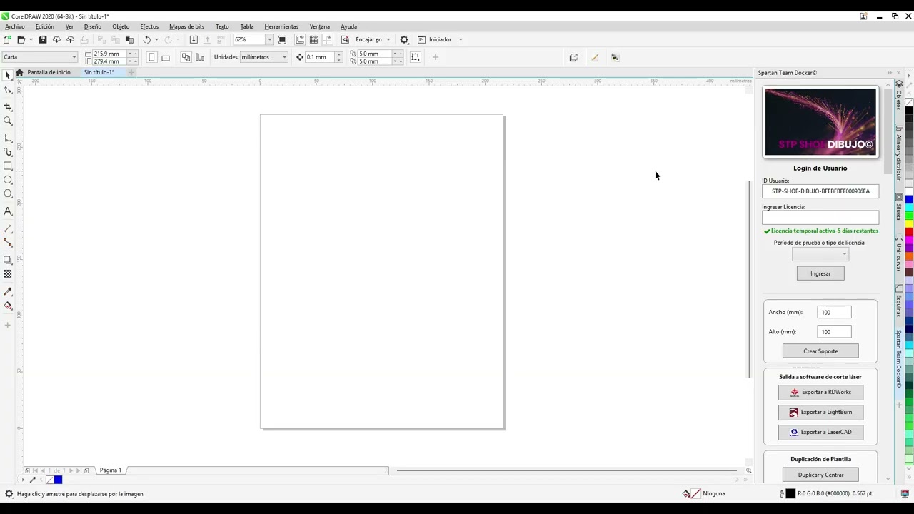 🚀 Presentación Spartan Team Docker© con STP Shoe Dibujo© 📐👟| Extracción de piezas, en CorelDRAW