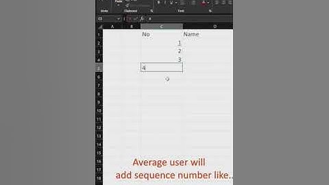 Excel  How to Add Sequence Number Dynamically #shorts
