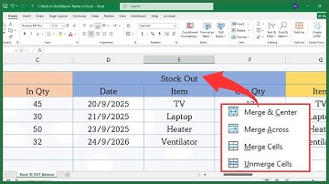 Merge Cells in Excel