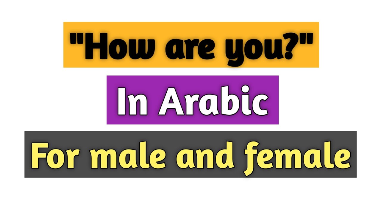 How to say "How are you in Arabic" | তুমি কেমন আছ? (ছেলে & মেয়ে