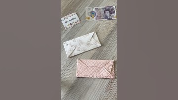 How to make an envelope without tape or glue #diy #envelope #shorts #origami #how #howto #papercraft