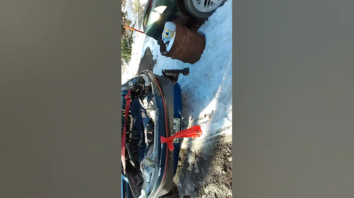 How Not to load, and haul a snowmobile.
