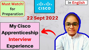 My Cisco Apprenticeship 2022 Interview Experience in English|Software Test Trainee Interview Experie