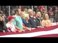 Salute to Service Night - God Bless America - American Flag at Center Ice
