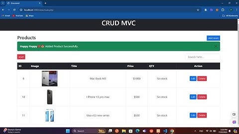PHP Programming : CRUD-Operations with MVC (part 1)