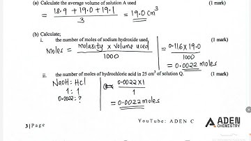 KCSE 2025 CHEMISTRY PP3 - Q1 (Back Titration Question)
