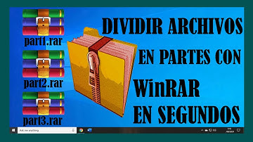DIVIDIR ARCHIVOS EN PARTES CON WinRAR EN SEGUNDOS