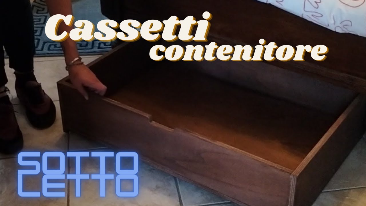 Cassetti contenitori sottoletto con ruote DIY 