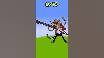 Regular show PIXEL ART in MINECRAFT #shorts