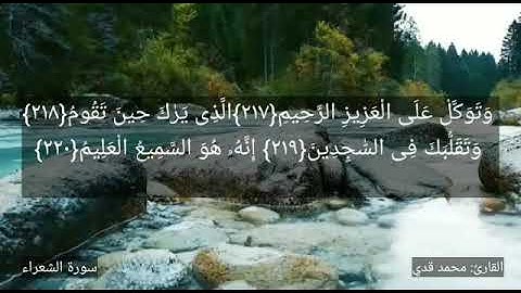 تلاوة هادئة تخشع لها القلوب من سورة الشعراء بصوت القارئ محمد قدي