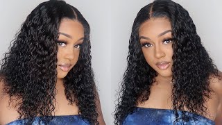 NATURAL CURLY BOB | GLUELESS WIG INSTALL | TINASHE HAIR