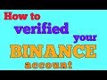 How to Verified Your Binance Exchange Account  BINANCE ACCOUNT को कैसे VERIFIED करें?
