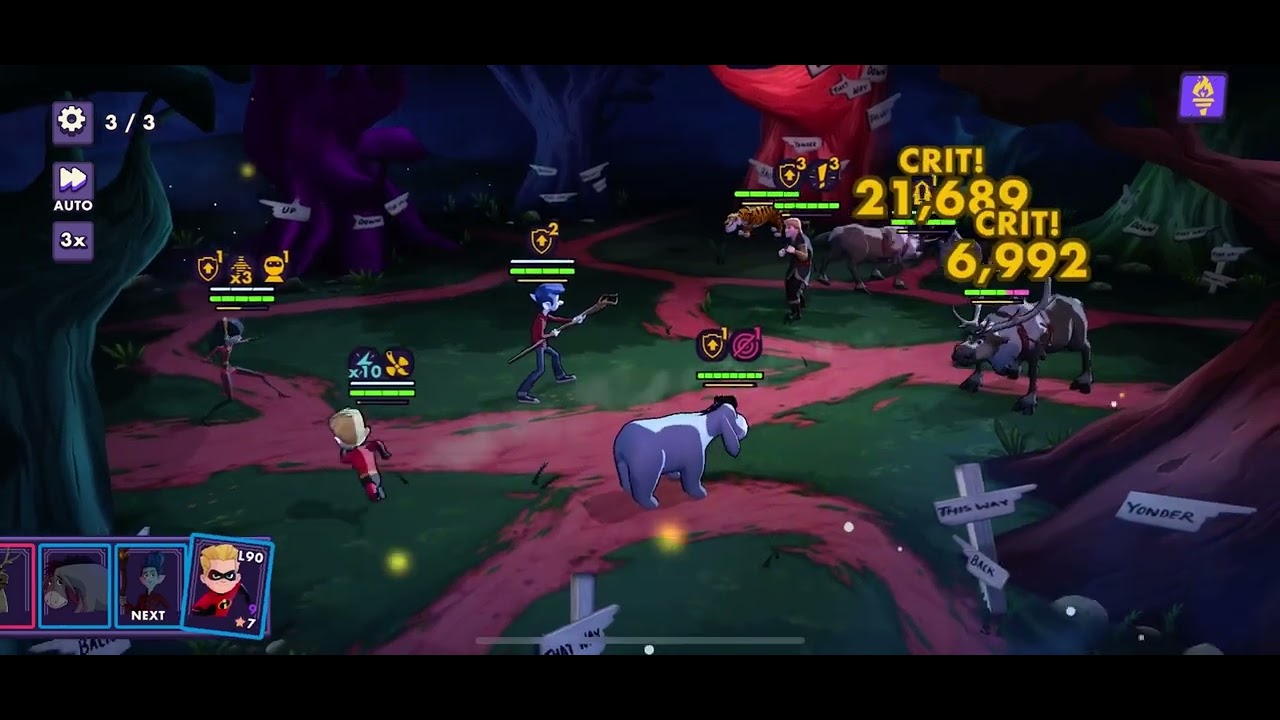Beating Inferno Campaign Level 1C with 3 stars Disney Sorcerer’s