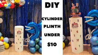 DIY Foam Board Cylinder Plinth  - Just Under $10 // Pedestal Stand DIY // Cylinder Pillar DIY