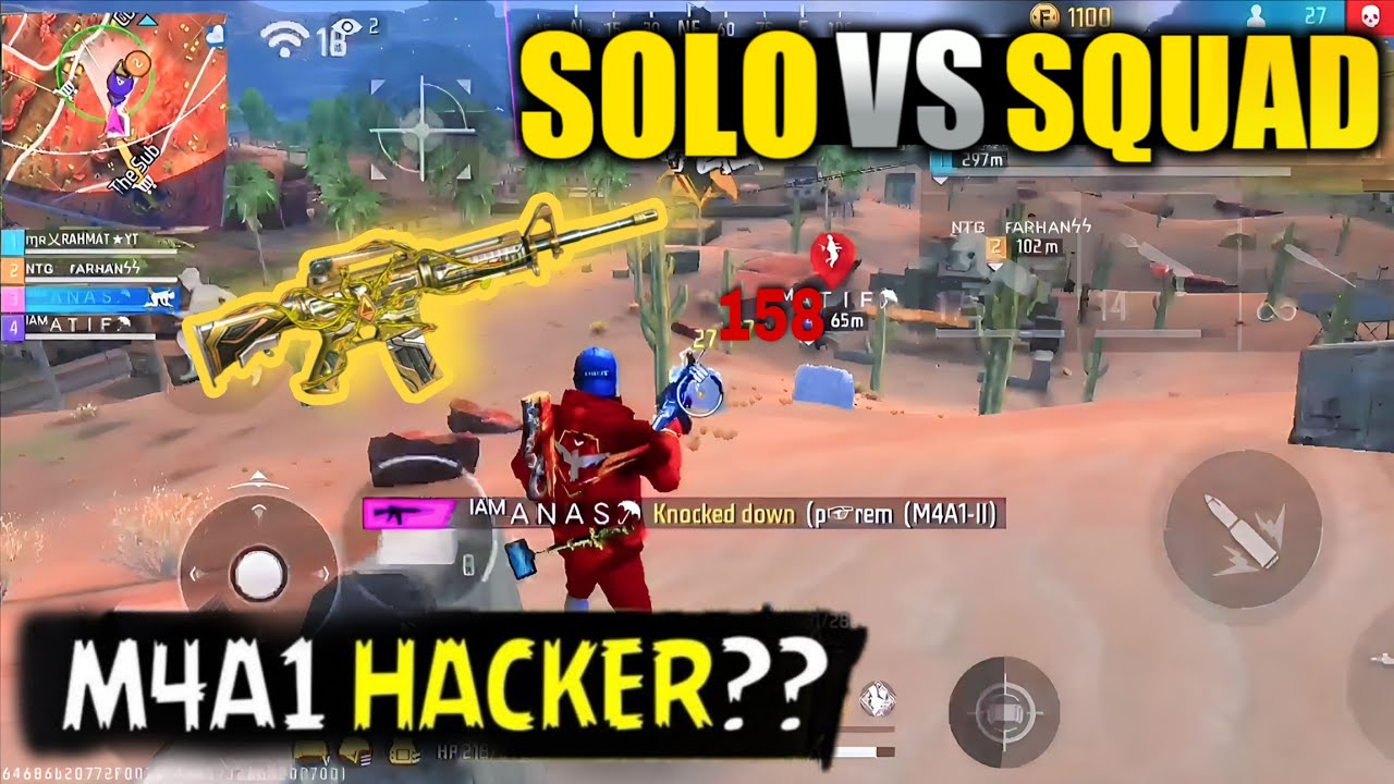 OMG!! 😳 M4A1 HACKER GUN FULL RUSH GAMEPLAY | FREE FIRE MAX | - YouTube