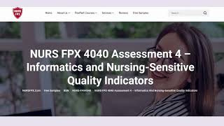 NURS FPX 4040 Assessment 4 – Informatics and Nursing-Sensitive Quality Indicators