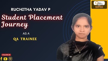 Ruchitha Yadav just secured a thrilling opportunity as a QA Trainee, all thanks to Qspiders Hebbal!