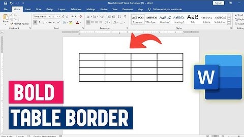 Hoe u een tabelrand vet maakt in Microsoft Word