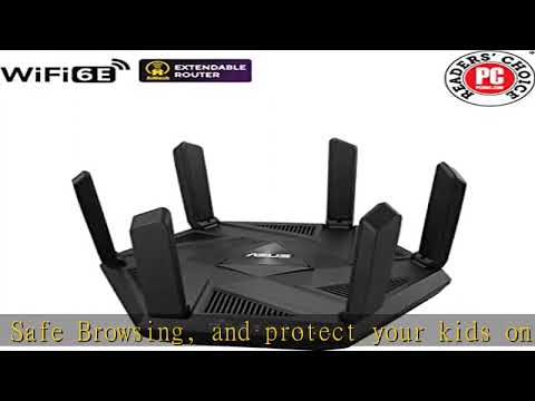 ASUS RT-AXE7800 Tri-band WiFi 6E Extendable Router, 6GHz Band, 2.5G Port, Subscription-free Network