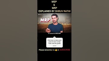 MRP & MSP EXPLAINED BY DHRUV RATHI | EDUCATOR RAMAN | Minimum support Price | Dhruv Rathi