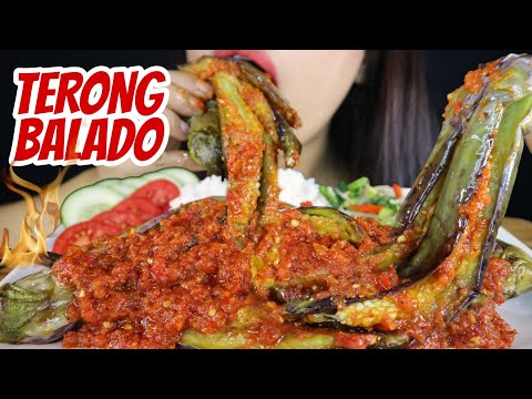 TERONG SAMBAL BALADO PEDAS MERCON + NASI SAWI TUMIS | asmr mukbang Indonesia 🇮🇩