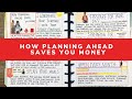 How Planning Ahead Can Save Money