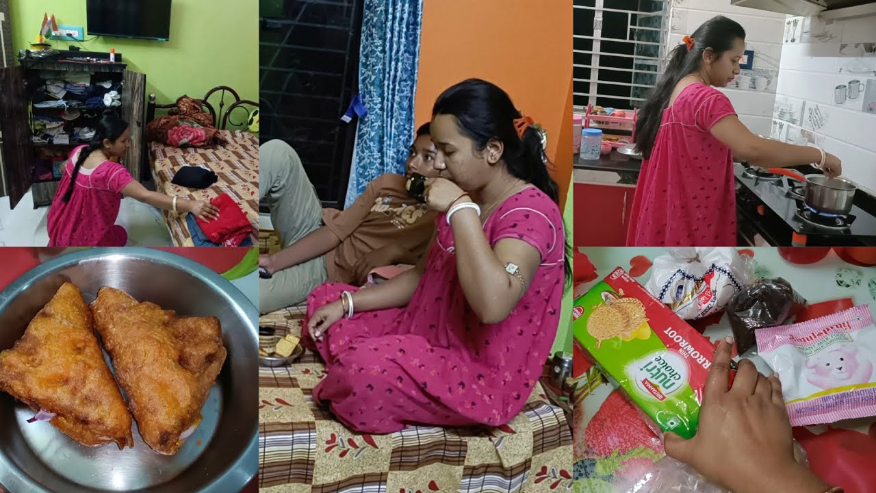 আজ হঠাৎ নিরামিষ রান্না করলাম কেন?ছেলেকে পাঠিয়েছি বাজার করতে,কি করে আসলো😓/রাত ৯টার সময় স্ন্যাকস🙄