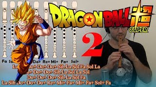 Dragon Ball Super 2 para FLAUTA DULCE - Cover con notas explicadas chords