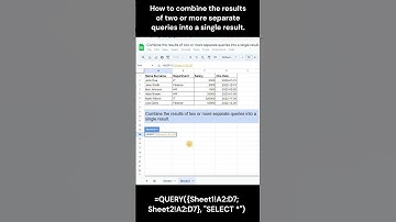 Combine two or more tables in Google Sheets #tutorial #query #googlesheets #spreadsheet