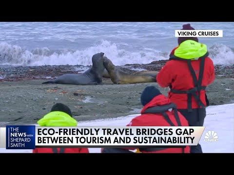 Eco-friendly travelers combine tourism with sustainability