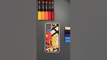 Customizing Phone Case Using Posca Markers! ✨🤩 #posca #shorts #custom