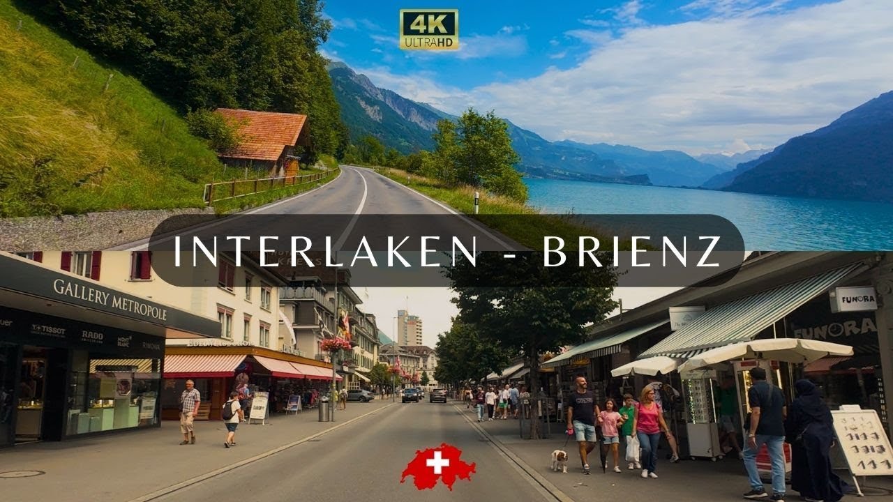4K Interlaken Brienz Scenic Lake Route Drive, Switzerland YouTube