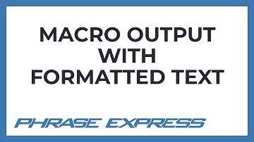 Macro output with formatted text