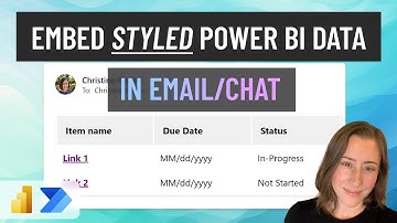 Send STYLED Lists or Tables from Power BI to EMAIL or Chat with Power Automate