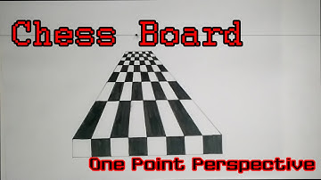 How to draw "Chess Board" in One Point Perspective #3