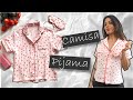 DIY CAMISA PIJAMA MUJER //gratis patron antifaz dormir! Como hacer pijama camisero facil y sexy !