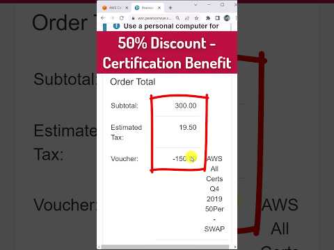 50% AWS Discount as Certification Benefits for next Certification