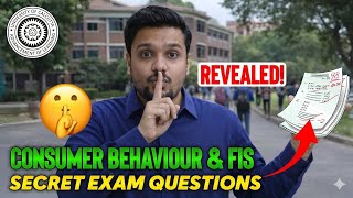 Consumer behaviour and FIS Secret Exam Questions 🤫 Revealed | Bcom sem-3 Ccf | Calcutta University 