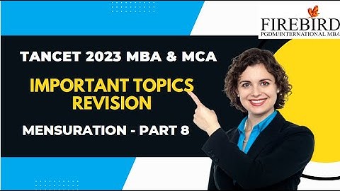 TANCET 2023 MBA | Important Topics Revision | Mensuration | Part 8 #tancet2023
