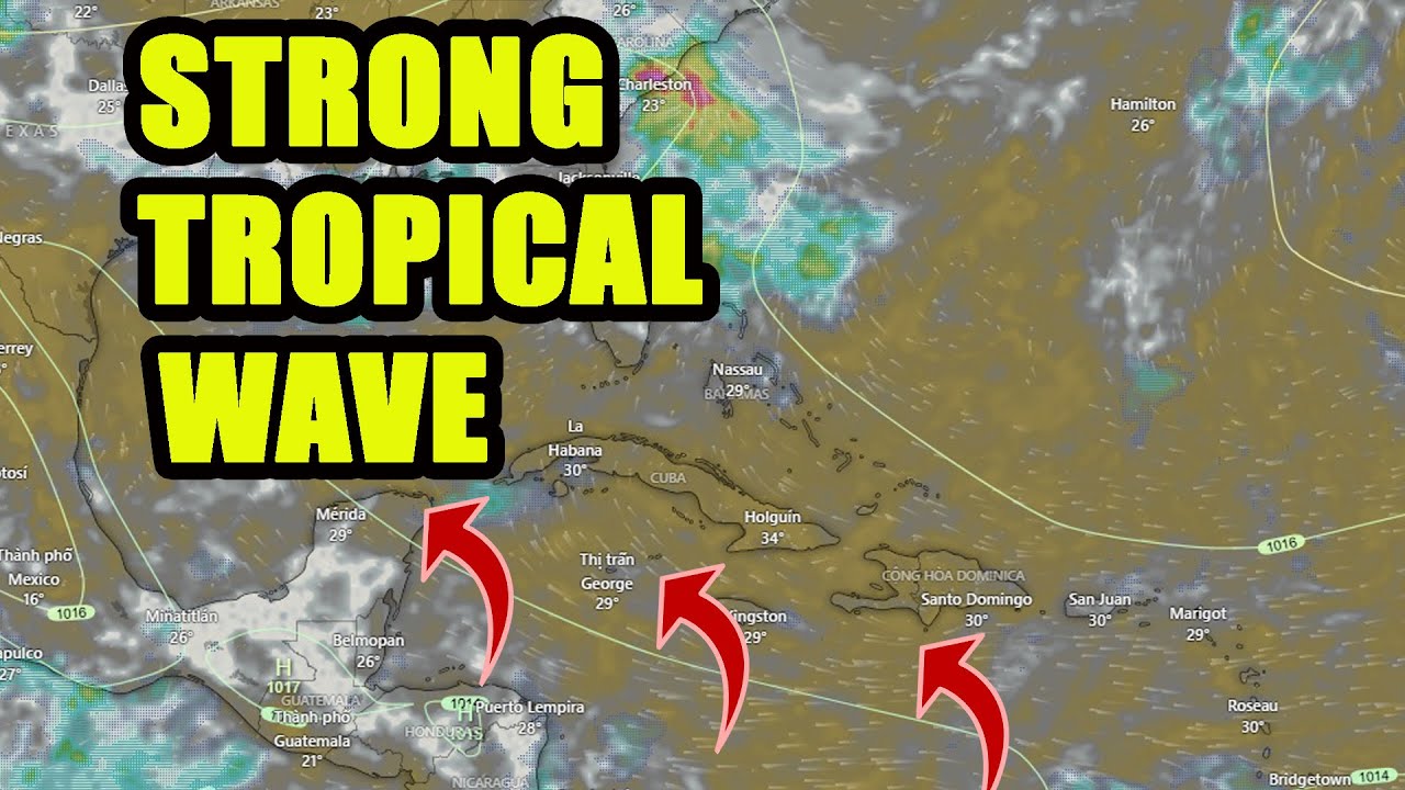 Strong Tropical Wave in the Caribbean... - YouTube