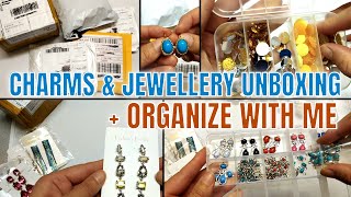 ASMR Unboxing new Charms, Materials & Jewellery + organize with me! (#4)