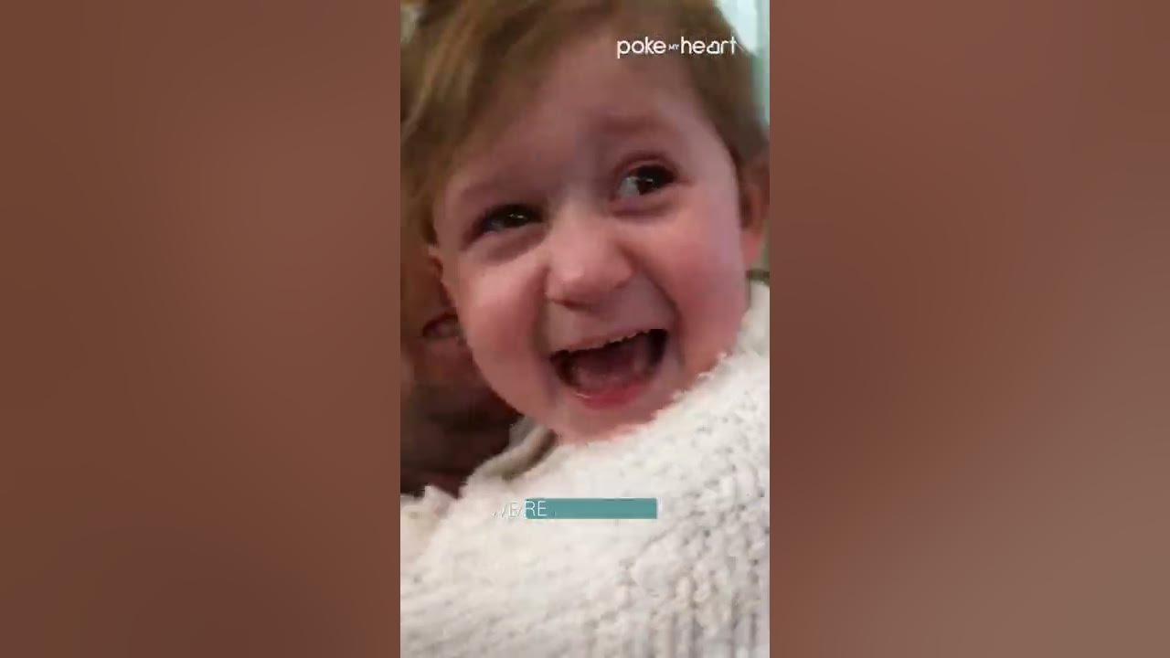 Little Girl Screams and Smiles With Joy to See Her Father Shorts 